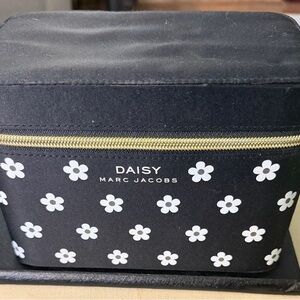 Marc Jacobs Black Daisy Pouch with Gold Zipper
